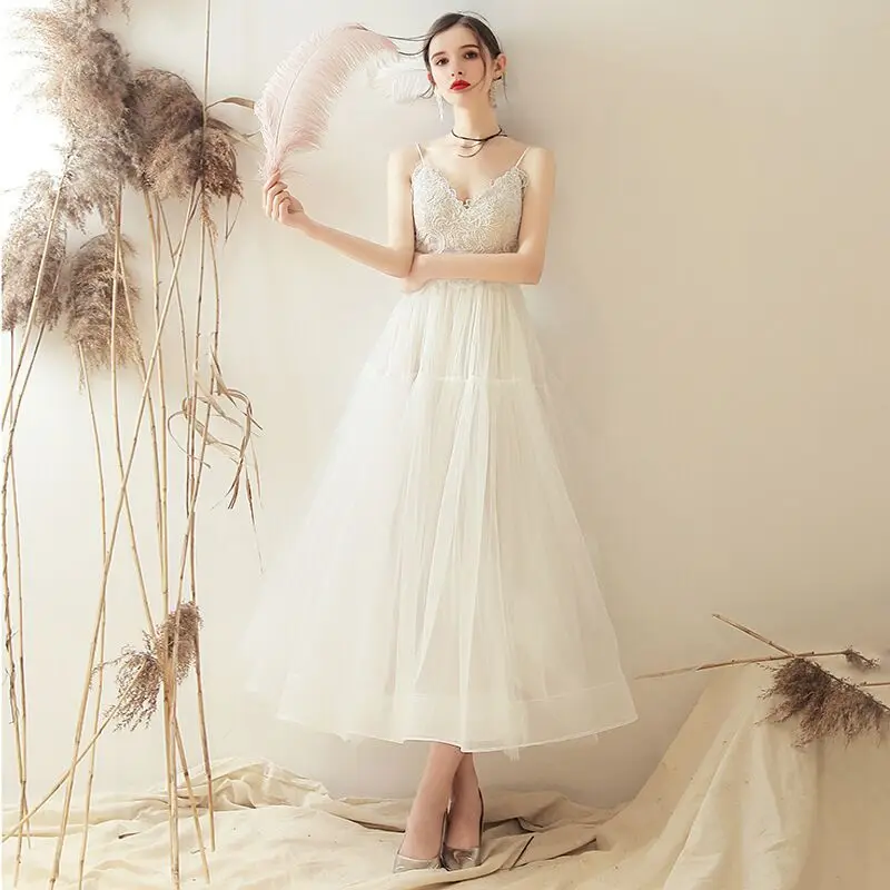 

2019 New Lace V-neck Backless Lace Tulle Boho Wedding Dresses Summer Beach Bridal Gown Bohemian Wedding Gowns robe de mariage