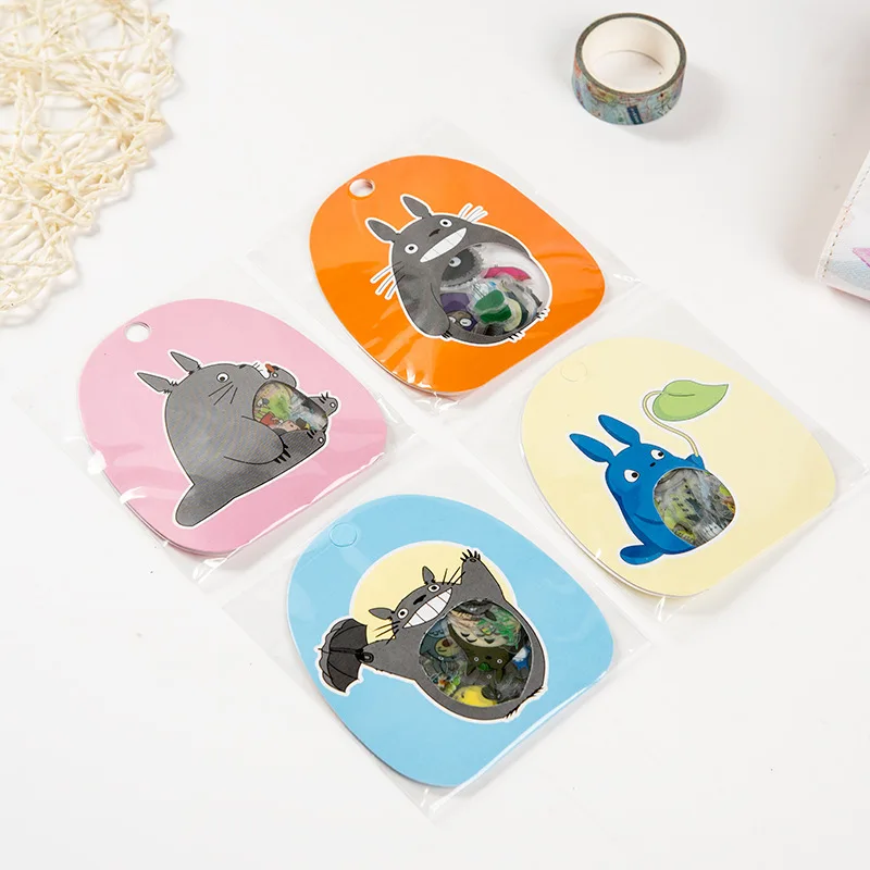60 шт./упак. Kawaii Totoro наклейка s ПВХ прозрачная декоративная для дневника альбома DIY