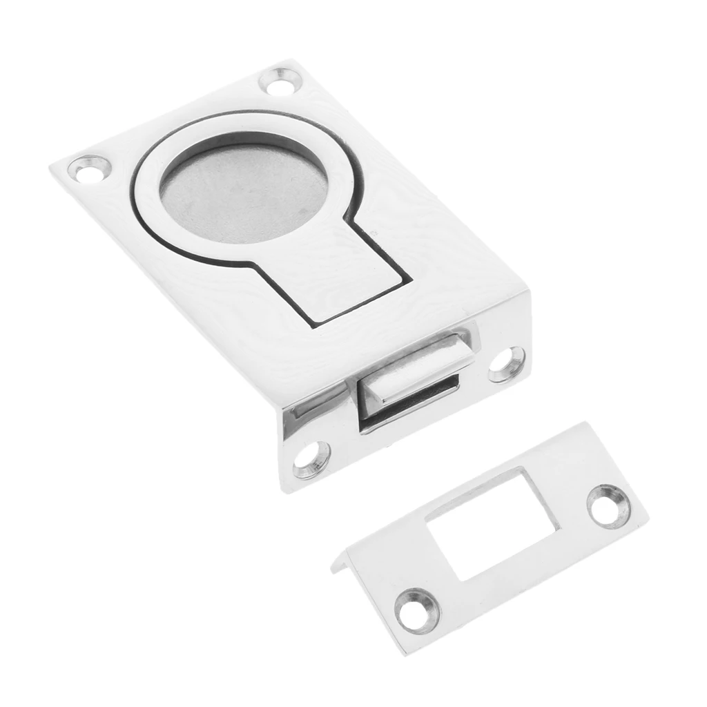 Marine 316 Stainless Recessed Hatch Pull Buckle Floor Latch Flush Ring | Hardware
