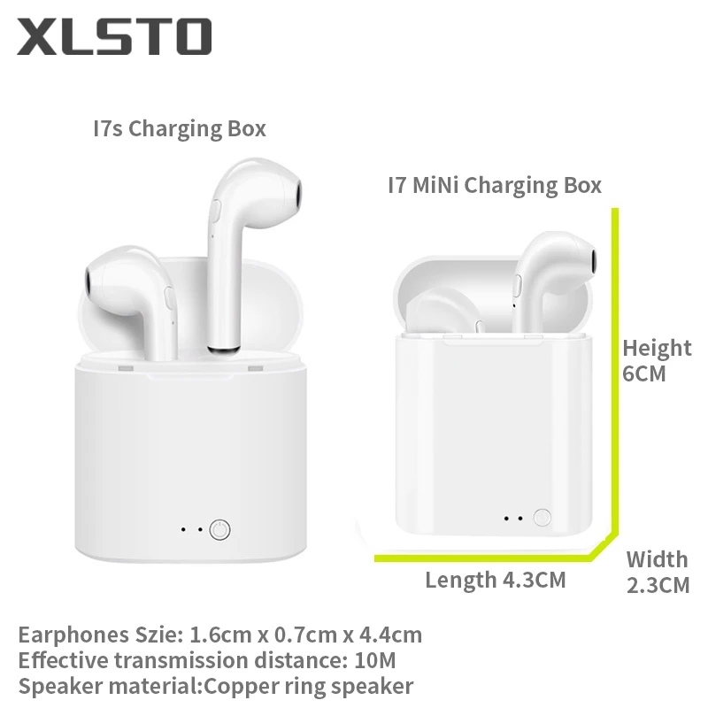 I7S TWS мини наушники Bluetooth настоящие стерео гарнитуры беспроводные Airdots для Apple iPhone 7