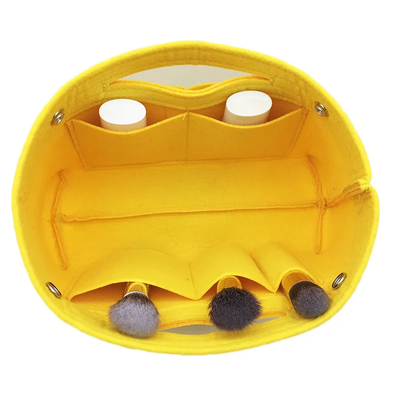 Фетровая Сумка тоут органайзер для женщин косметичка макияжа сумка хранения