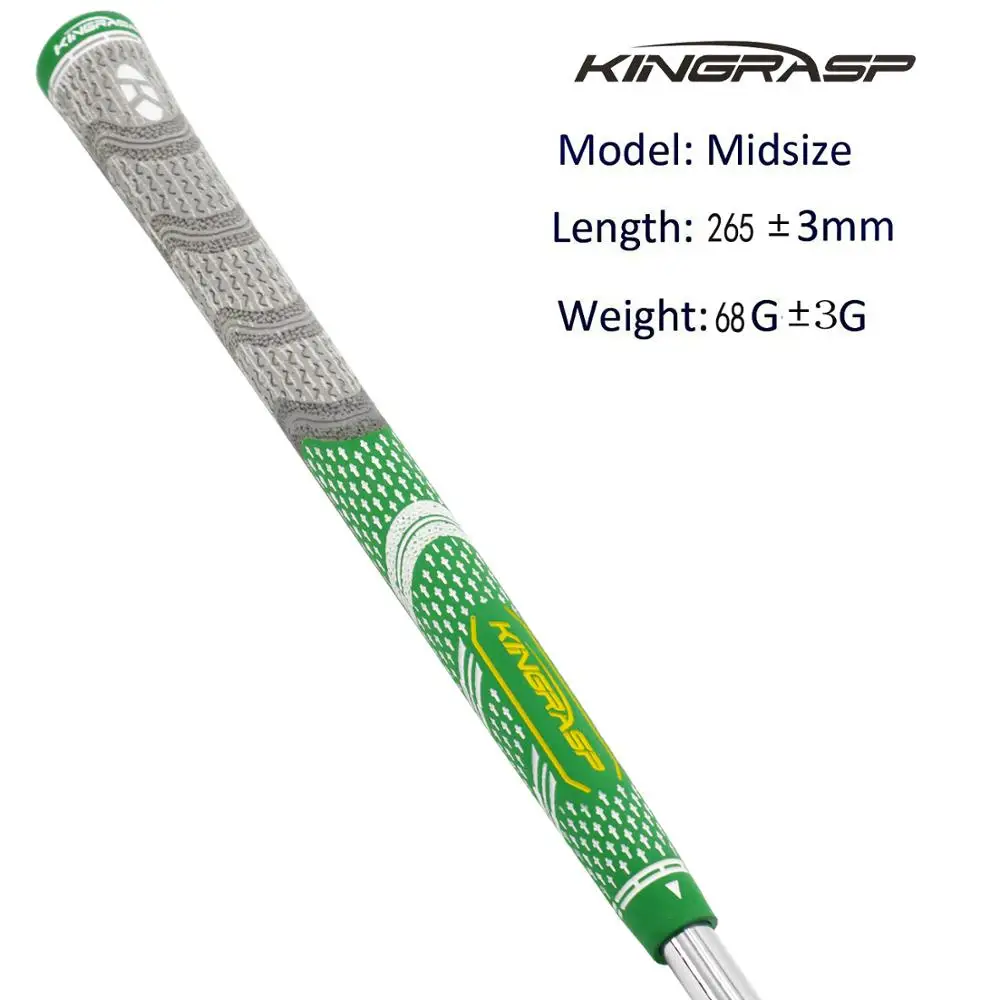 green Midsize KINGRASP 13 шт. из искусственной кожи смерти захват гольф-клуба три размера Стандартный Средний размер и более размер захваты для гольфа - Цвет: green Midsize