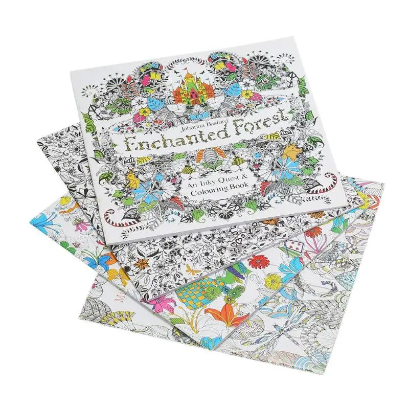 Модные детские носки ручной росписью раскраски книга Secret Garden Рисование Живопись на холсте книга для Давление удаления картина Бумага