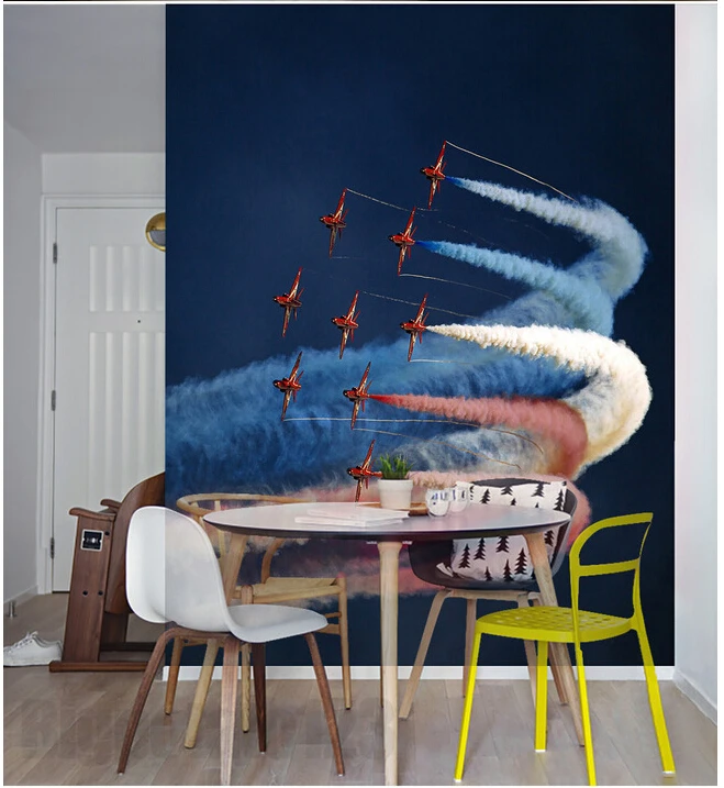 Пользовательские 3D большой росписи красивое небо красочные самолет группы