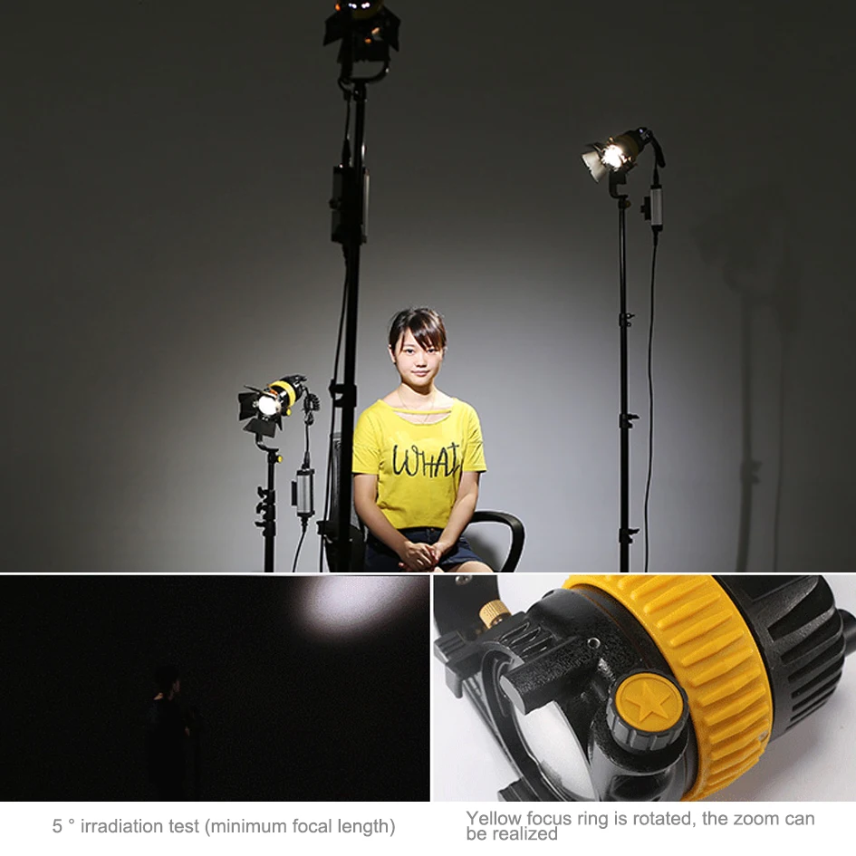 ALUMOTECH High CRI LED Spotlight 50WX3 + StandX3 Зонт ReflectorX3 комплект для съемочной камеры и