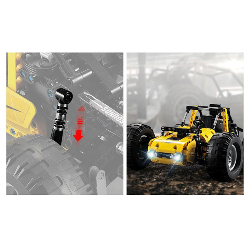 

Remote Control Car Buggy All-terrain Off-road Vehicle Building Blocks Bricks High-Tech with Lithium Battery Lights Cada C51043