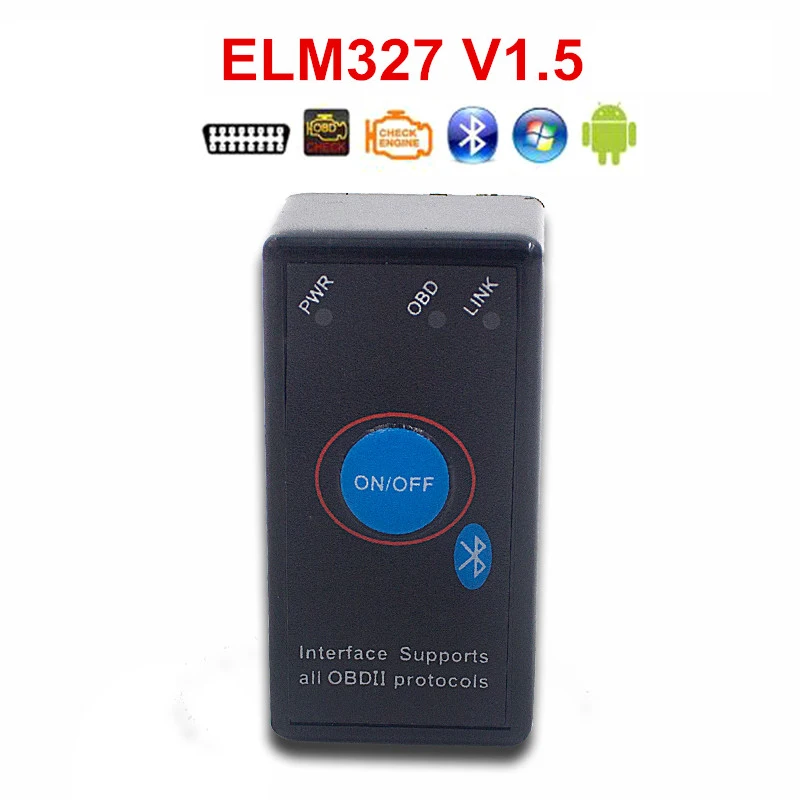 Лучшее Качество V1.5 Супер Мини ELM327 Bluetooth OBD2 CAN BUS OBDII Диагностический Сканер ELM 327