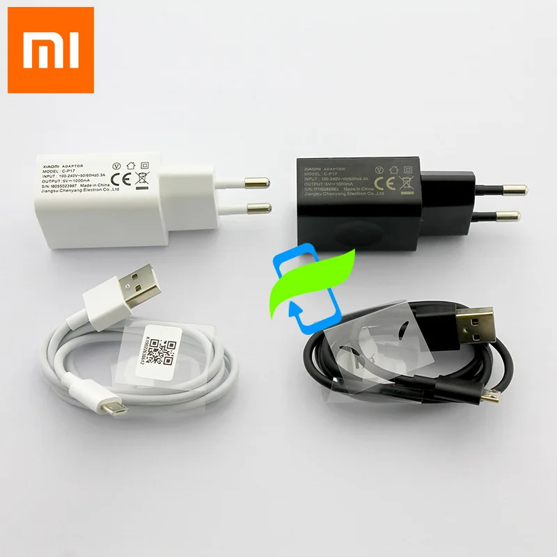 Адаптер питания Xiao mi EU 5 в 1 А, настенное зарядное устройство, красный mi Note4 mi cro, usb-кабель для Xiaomi mi 1 2 3 4, красный mi 1 2 3 Note 2 3 4 4x