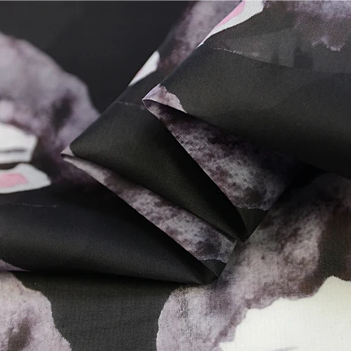 Ткань из 100% шелка и органзы с принтом головы девушки мультфильма ширина 14momme 55