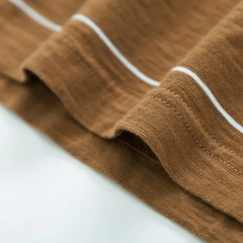 SEMIR мужская полосатая футболка с карманом на груди круглым вырезом топы для