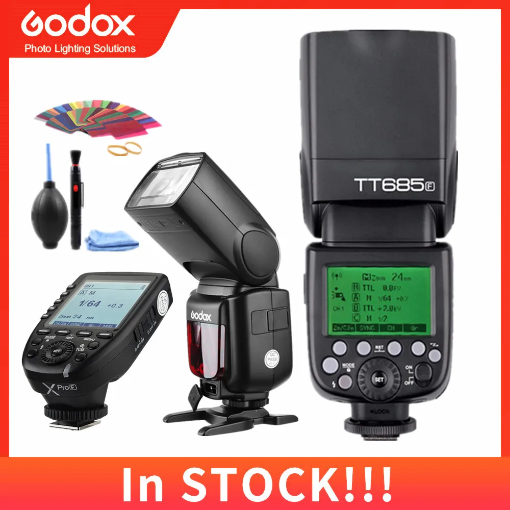 GODOX TT685F GN60 2 4G HSS 1/8000s Беспроводная TTL вспышка Speedlite speedпередатчик XPro-F триггер для