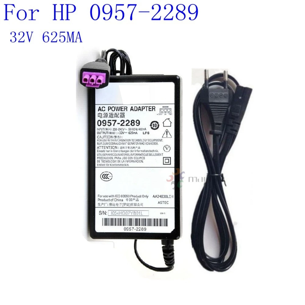 32V 625mA 0957-2289 адаптер переменного тока зарядное устройство 0957-2269 0957-2250 для hp Deskjet J4660 k209 4500 принтер с кабелем переменного тока