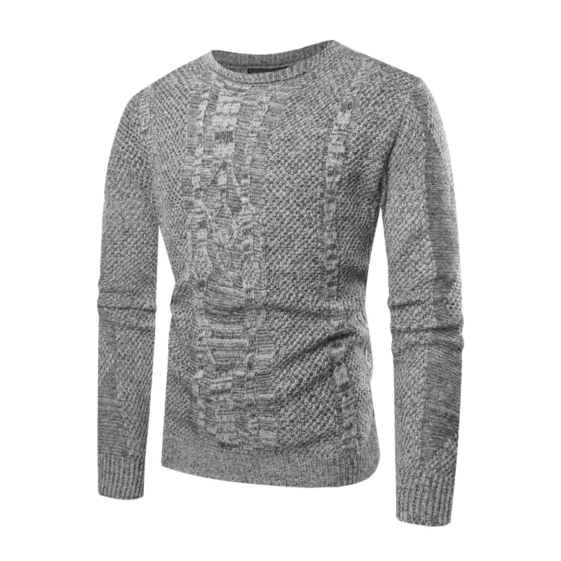 Модный жаккардовый вязаный свитер для мужчин Осень зима 2020 вязаные свитера