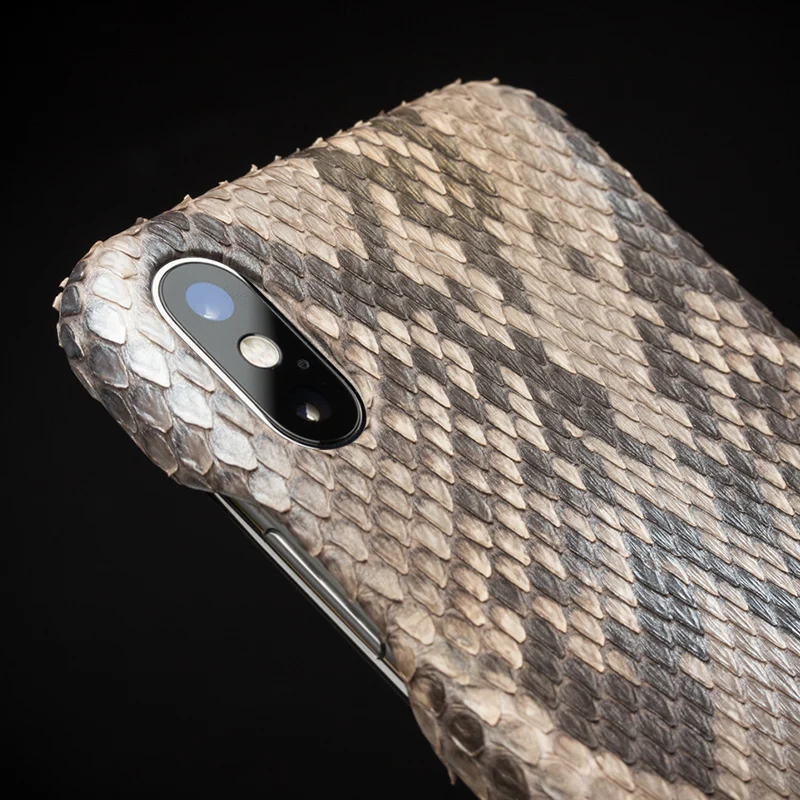 Новый оригинальный чехол для iphone X XR XS MAX из натуральной кожи питона Qialino|Бамперы| |