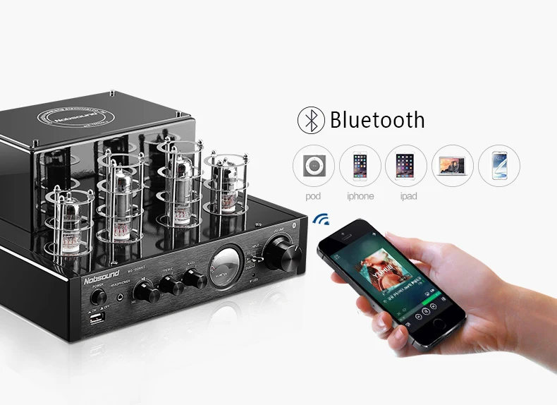 Nobsound MS 10D MKII туб усилитель с Bluetooth/USB/Наушники Hi Fi стерео AMP аудио 220В новинка