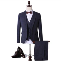 2019 costume spring mens wool single button casual suit men blazer wedding suits fashion business suitsjacketvestpants