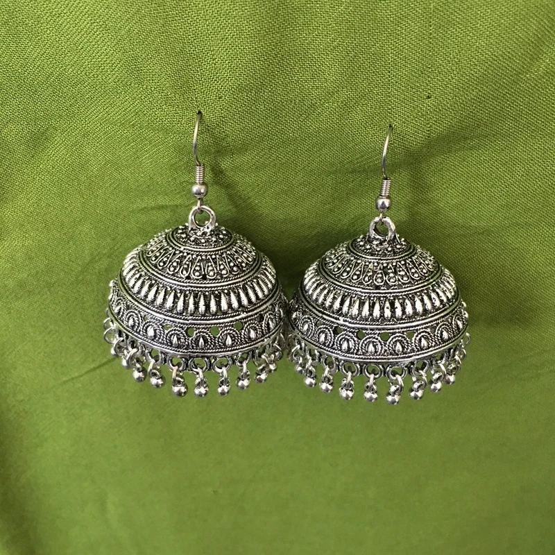 Jhumki индийские женские ювелирные изделия для ушей pusheen серебряные кольца для больших ушей Boho my pending order AliExpress в форме клетки для птицы серьги с кисточками
