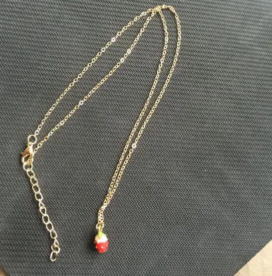 2018 стильная простота милая корейская мода фрукты клубника женская подвеска