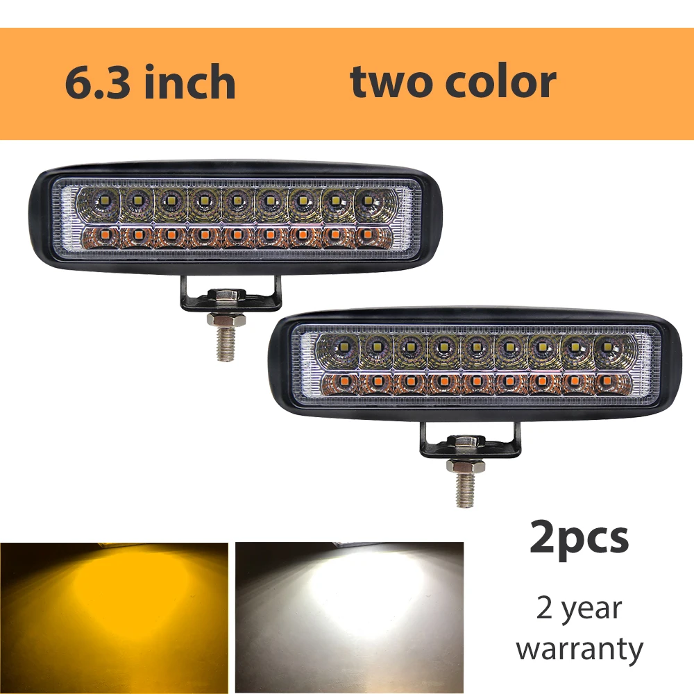1 пара 6 дюймов Led бар 36 Вт 12 в 24 В светодиодный рабочий светильник комбинированная
