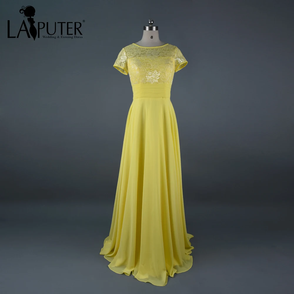 Реальные фотографии пол Длина шифоновое платье трапециевидной формы Кружево