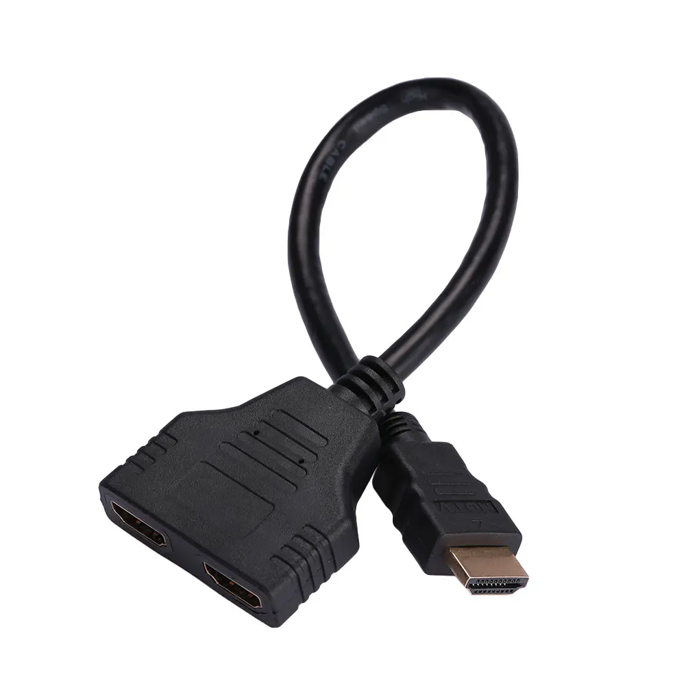2 портовый Y сплиттер 1080P HDMI папа к двойному женскому адаптерному кабелю 1 в выхода