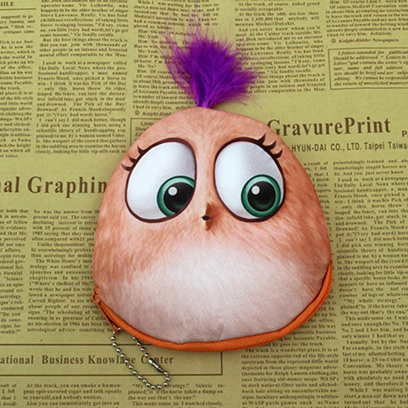 2018 Высокое качество Акция 3D Овальные принты Милая птичка Детский Мини Кошелек