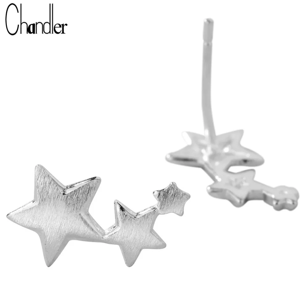 Женские серьги гвоздики с тремя звездами|fashion stud earrings|stud earringsstar earrings |