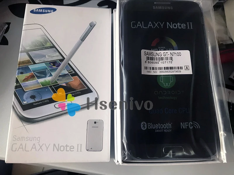 Разблокированный мобильный телефон samsung Galaxy Note 2 II N7100 5," четырехъядерный 8MP gps WCDMA отремонтированный смартфон