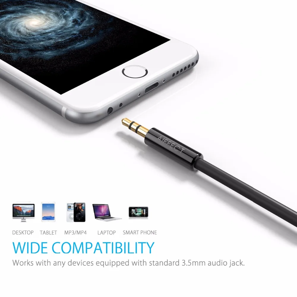 Aiffect Jack 2 RCA штекер 3 5 Мужской Аудио кабель 1 м Aux для эдифер дома Театр DVD VCD iPhone