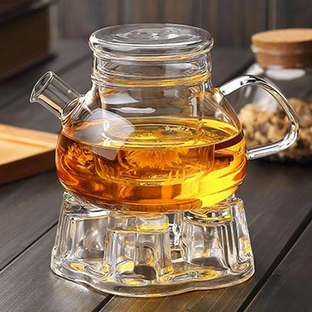 750ml / 21 OZ Blooming Tea Loose Leaf Pot with Glass Strainer Microwavable Stovetop Safe Teaset Kettle Modern Life | Дом и сад