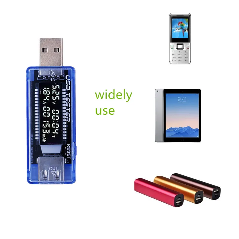 ЖК вольтметр USB QC2.0 зарядное устройство измеритель емкости тока напряжения