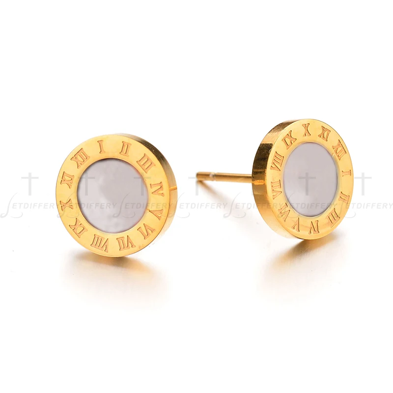 Letdiffery известный бренд золотые серьги гвоздики в виде ракушки из нержавеющей