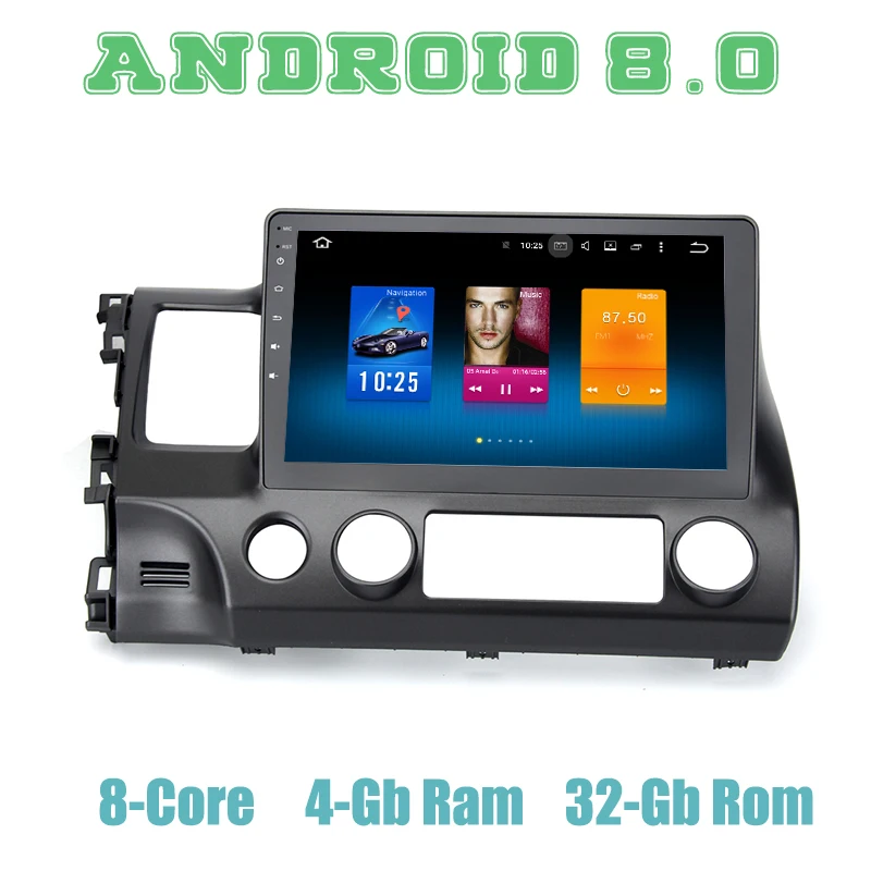 Восьмиядерный px5 Android 9 0 Автомобильный GPS радио для Honda Civic 2006 2011 с 4G RAM wifi 4g usb авто