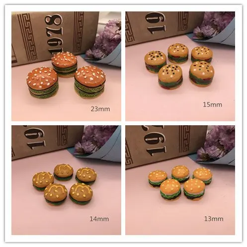 

Resin Cute hamburger . Resin Flatback Cabochon for phone decoration,DIY