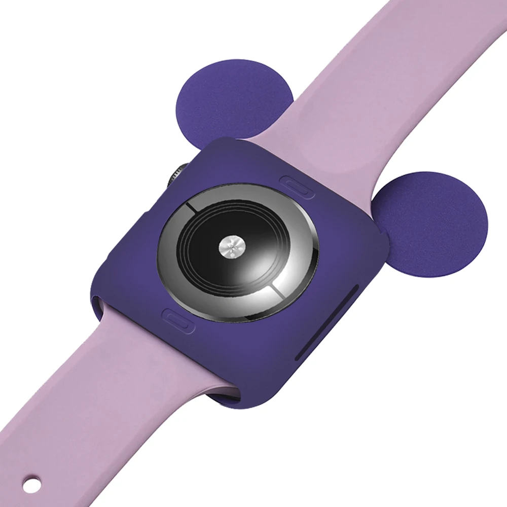 Силиконовый чехол YUKIRIN с милым Микки Маусом для Apple Watch iwatch Резиновая серия 4 3 2 1 крышка 38 мм 42 мм 40 мм 44 мм девочка ребенок