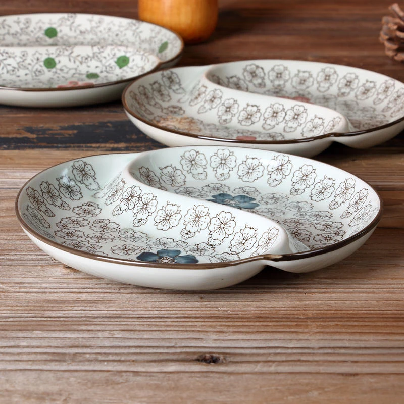 Миски Детские и Таблички Наборы для ухода за кожей Керамика суши стол тарелку 8.5