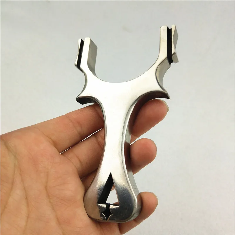 Slingshot охотничий катапульт из нержавеющей стали с одной картой Резиновая лента