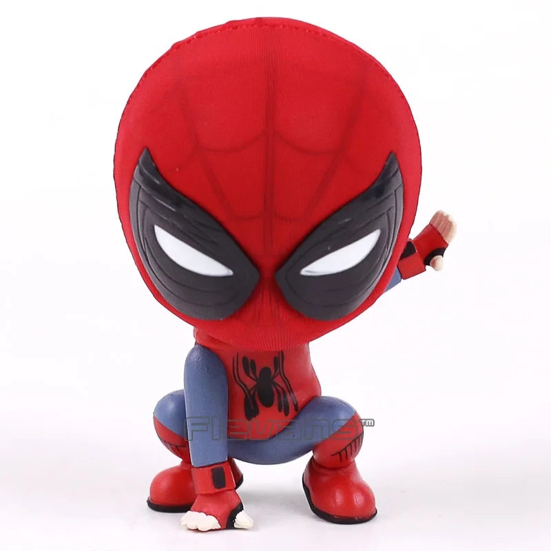 Горячие игрушки Cosbaby Marvel Человек-паук возвращение домой Человек-паук Q версия мини ПВХ Фигурки игрушки автомобиль украшение дома кукла 5 стилей