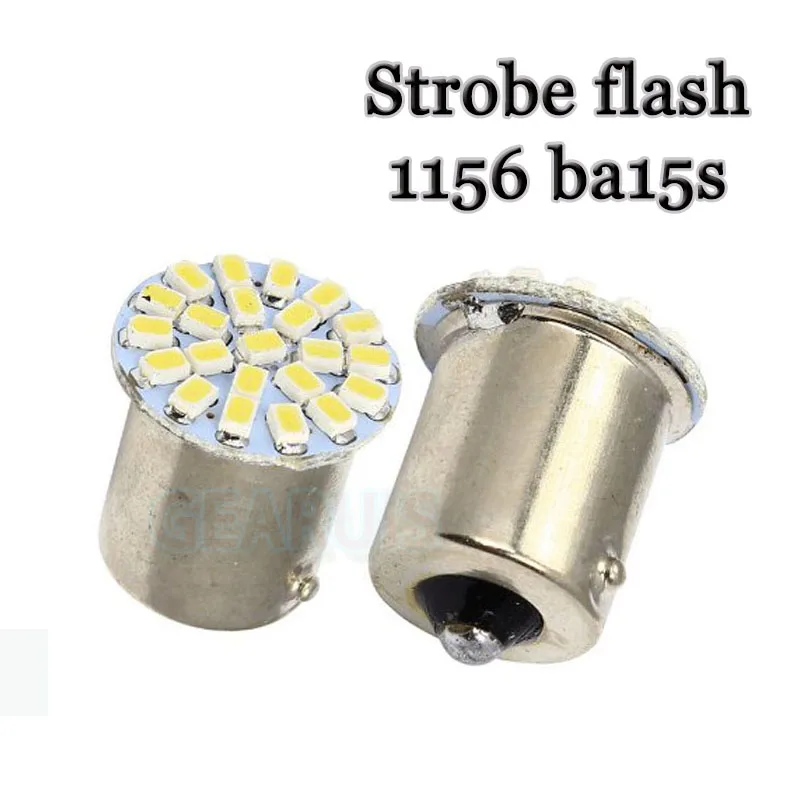 100 шт. 1157 BAY15D стробоскопическая вспышка Blink 22 SMD 1206 LED P21/5W 1156 BA15S фонари заднего хода