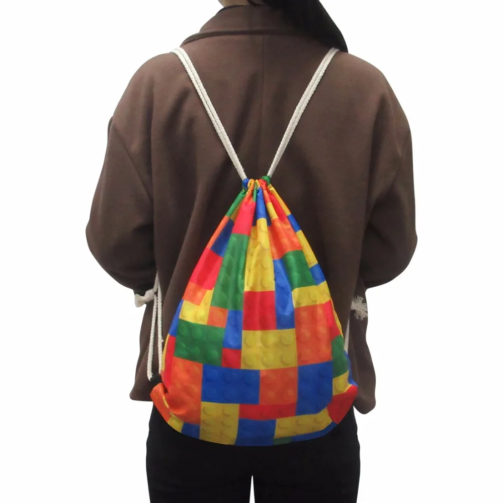 

FORUDESIGNS Drawstring Bags Unisex Causal Backpack Girls Shopping Bags Women Men Travel Backpacks Travel Storage Package bolsa