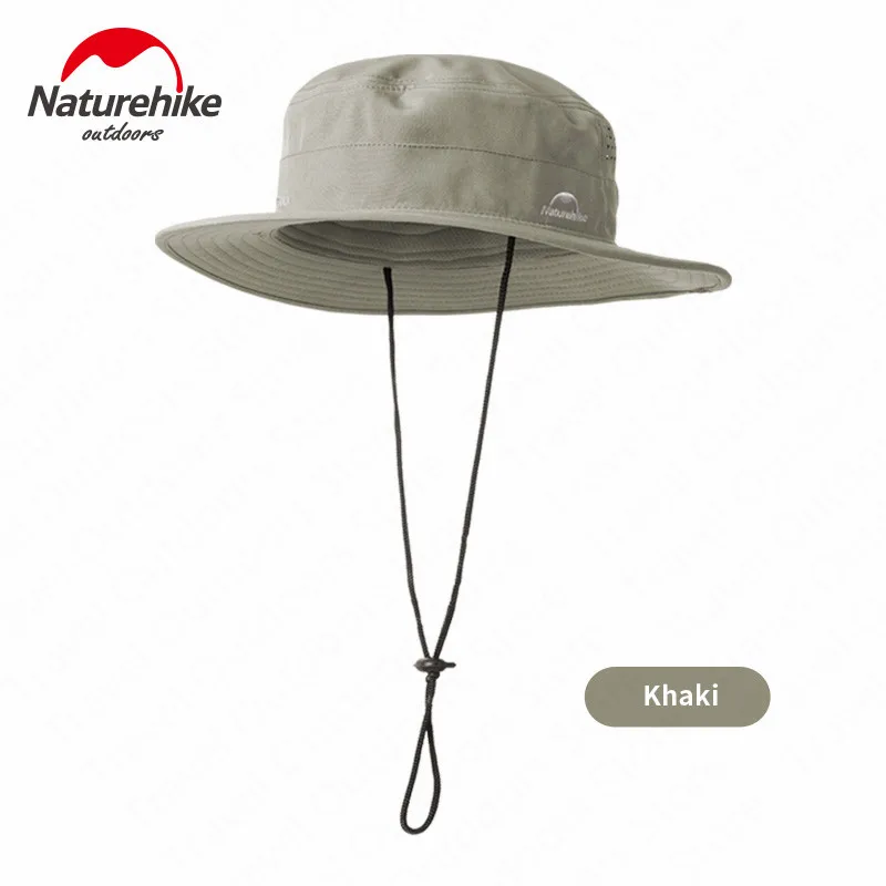 Khaki Naturehike наружная походная шляпа от солнца летняя походная шляпа с широкими полями Солнцезащитная шляпа для рыбалки дышащая быстросохнущая легкая - Цвет: Khaki