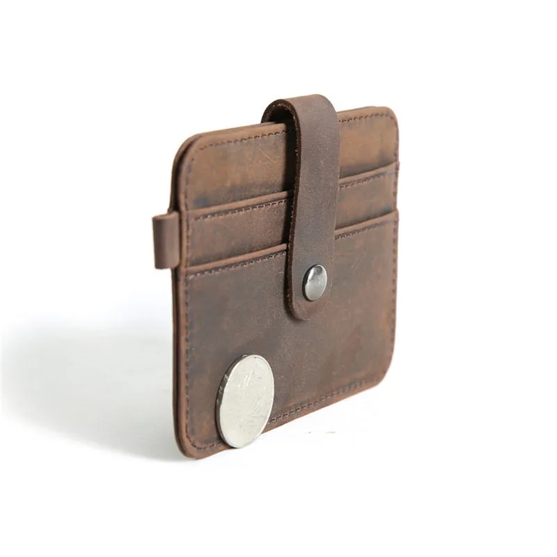 Оригинальный Винтажный Мужской кошелек ручной работы из натуральной воловьей
