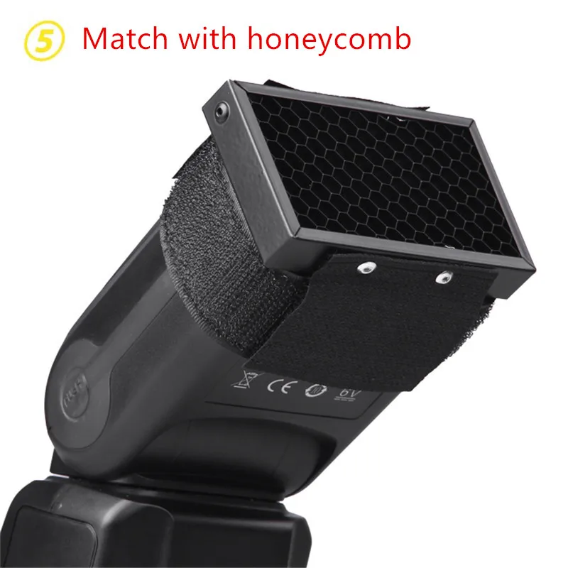 

Nicefoto 7in1 Camera Flash Accessories Kit include Softbox Snoot Reflector Color Filter and Honeycomb
