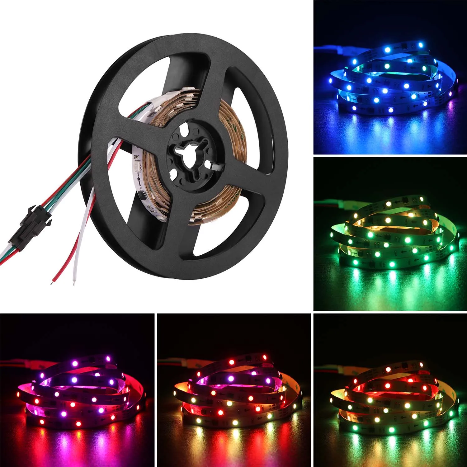 Программируемая Светодиодная лента 6.6ft 5050 RGB 60 WS2811 с пультом дистанционного