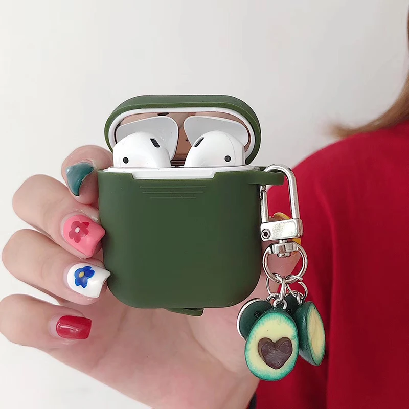 Soft Silicone Case for Airpods Accessories I10 TWS Bluetooth Earphone Protective Cover Bag Cartoon Keychain Key Pendant |
