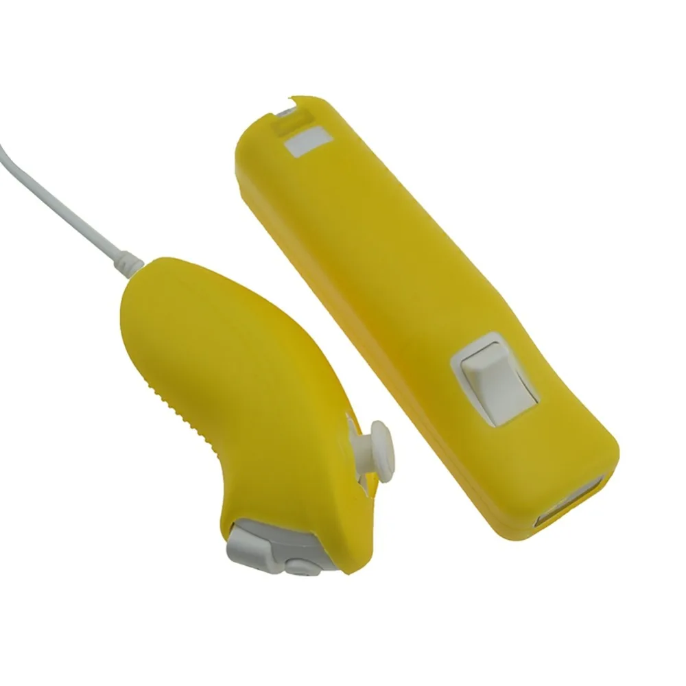 Силиконовый чехол для джойстика и Nunchuck 2 упаковки джойстик игровой консоли Nintendo