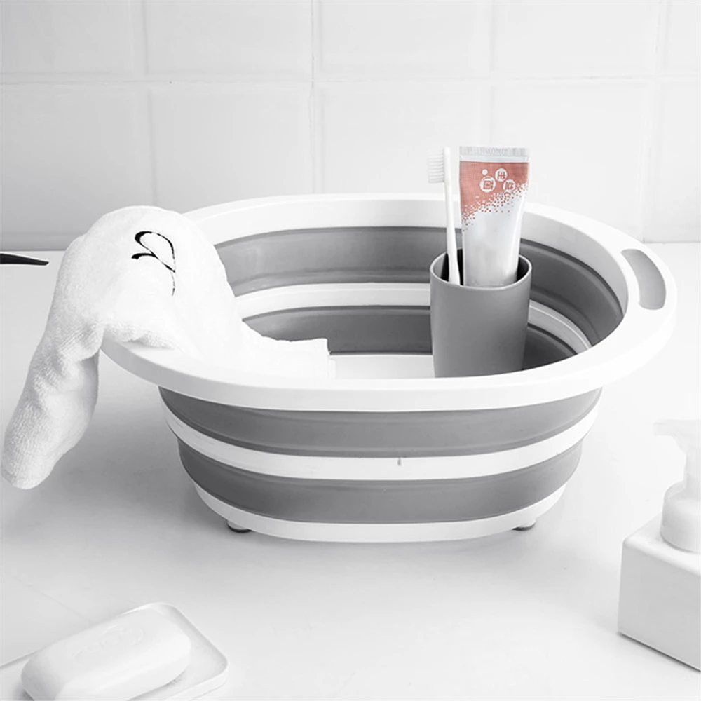 Dropship Kitchen Chopping Blocks Silicone Foldable Cutting Board Collapsible Clothes Wash Basin Vegetable Fruit Washing Basket | Дом и сад