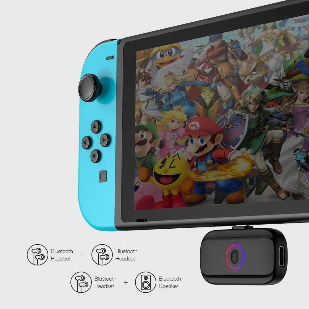 Беспроводной bluetooth-аудиоадаптер GameSir R3 для nintendo Switch, аудио передатчик, поддержка голосового чата для nintendo Switch
