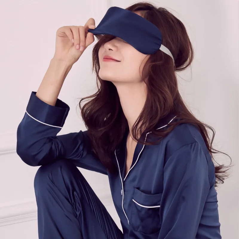 Модные пижамы наборы женская летняя обувь шелк Длинные рукава Штаны два