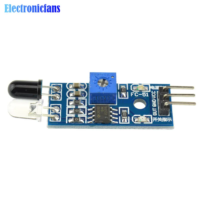 Умный модуль инфракрасного датчика обхода препятствий для автомобиля
